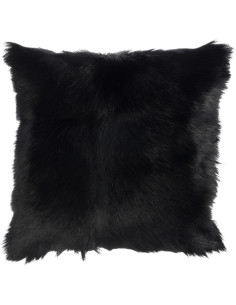 Coussin Carré Goaty 40x40 en Fausse fourrure Noir - 1