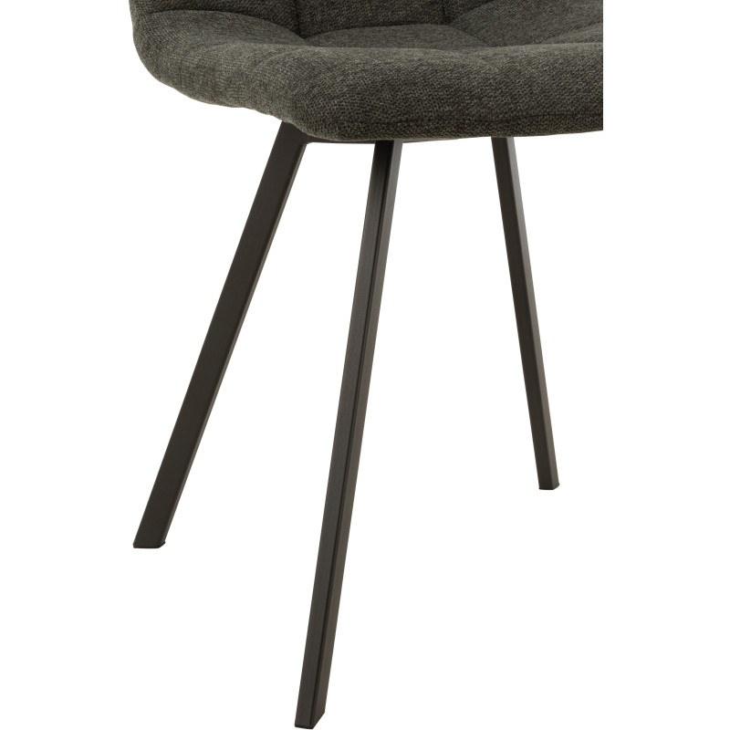 Chaise moderne gris foncé chiné - 5