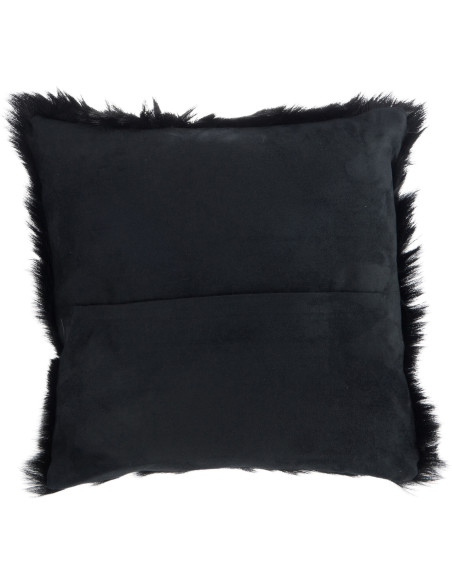 Coussin Carré Goaty 40x40 en Fausse fourrure Noir - 3