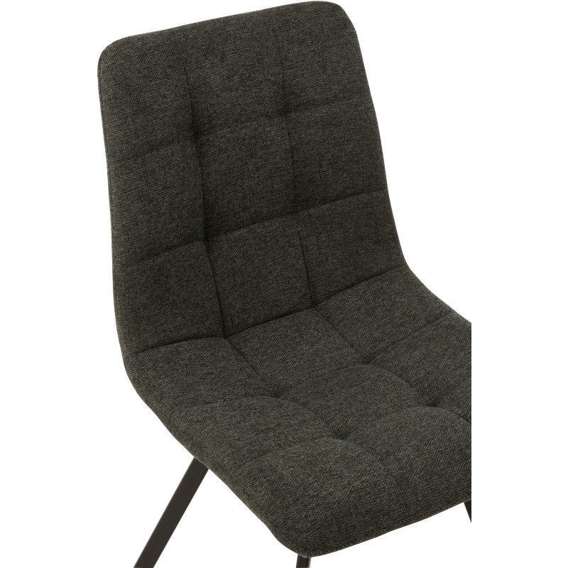 Chaise moderne gris foncé chiné - 6
