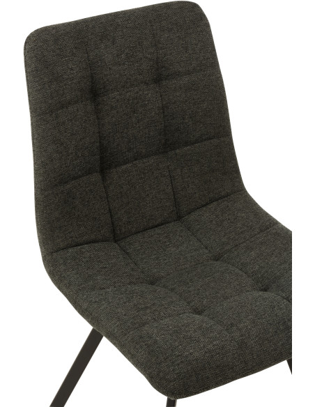 Chaise moderne gris foncé chiné - 6