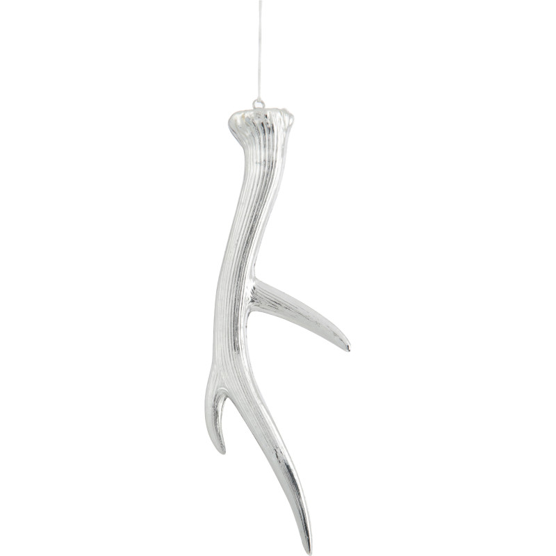 Suspension de Noël Bois de cerf en Plastique Argenté - 1