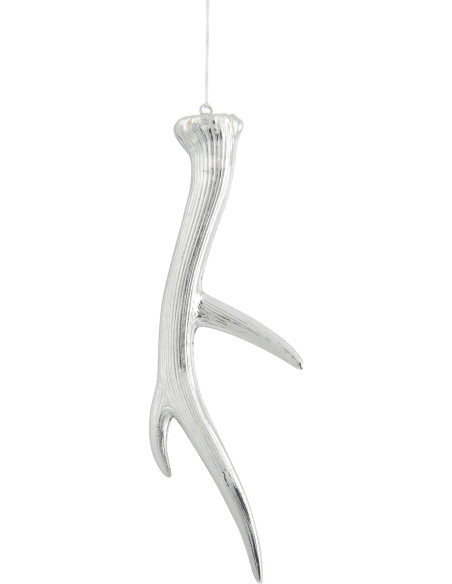 Suspension de Noël Bois de cerf en Plastique Argenté - 1