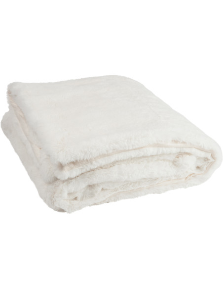 Plaid 130x180 Cutie en Polyester Blanc - 1