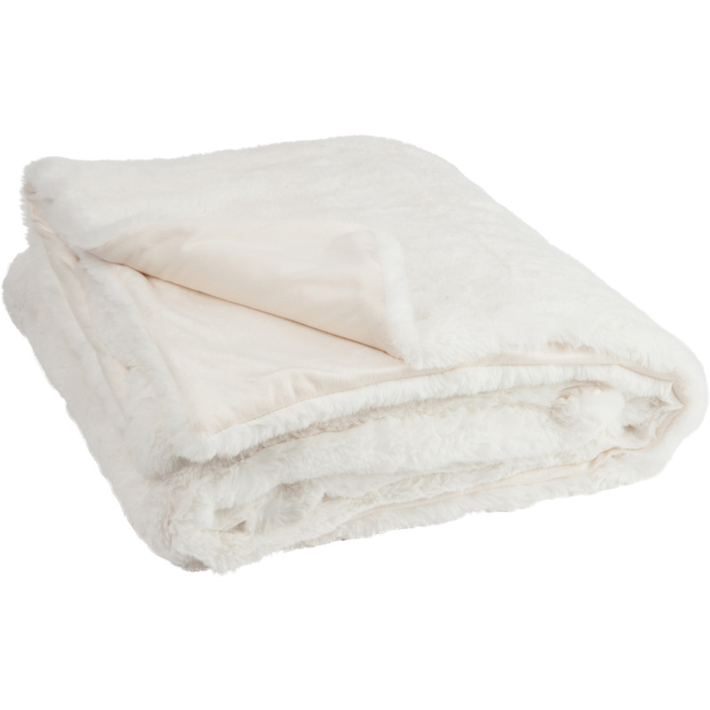 Plaid 130x180 Cutie en Polyester Blanc - 3