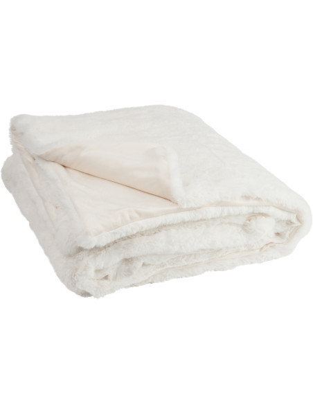 Plaid 130x180 Cutie en Polyester Blanc - 3