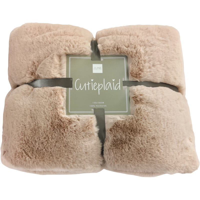 Plaid 130x180 Cutie en Polyester Beige - 5