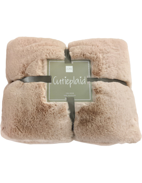 Plaid 130x180 Cutie en Polyester Beige - 5