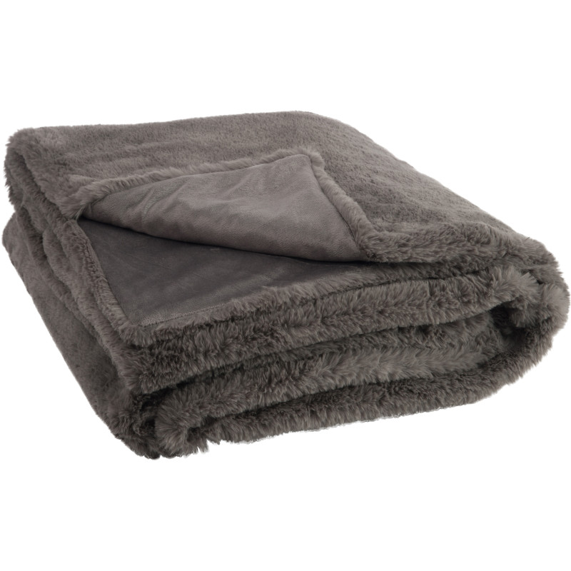 Plaid 130x180 Cutie en Polyester Gris foncé - 2