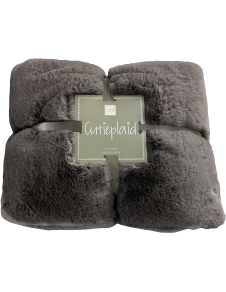 Plaid 130x180 Cutie en Polyester Gris foncé - 5