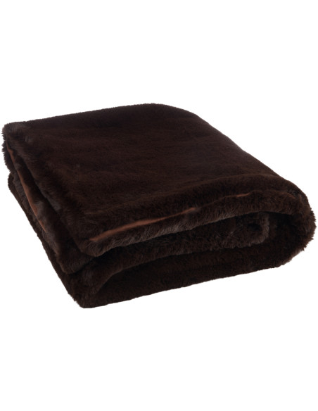 Plaid 130x180 Cutie en Polyester Marron foncé - 1