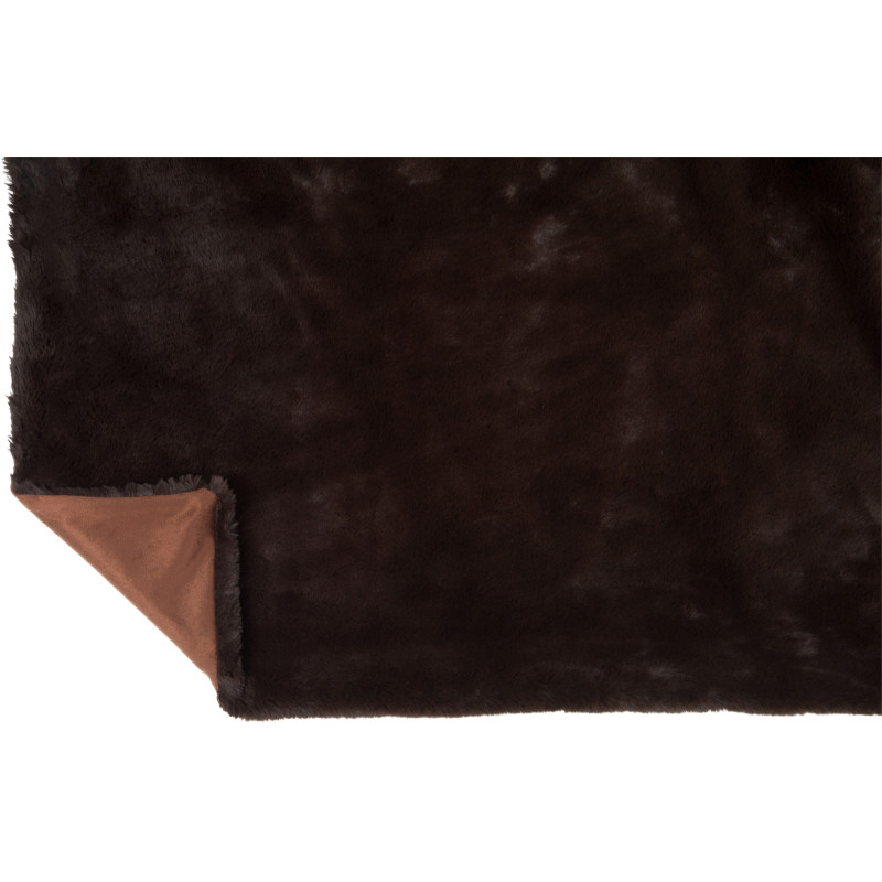 Plaid 130x180 Cutie en Polyester Marron foncé - 4