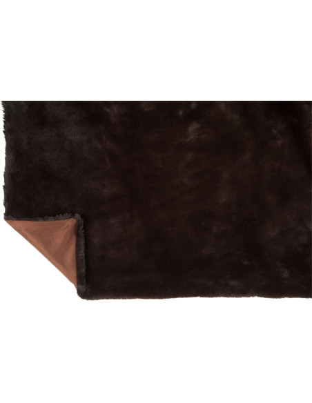 Plaid 130x180 Cutie en Polyester Marron foncé - 4