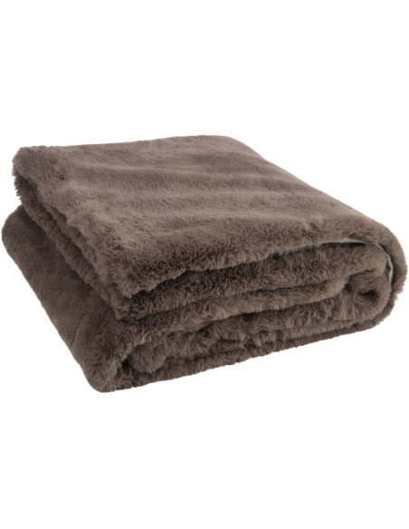 Plaid 130x180 Cutie en Polyester Taupe - 1