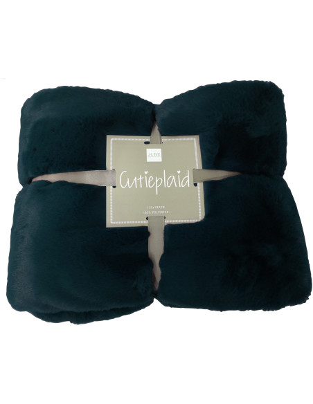 Plaid 130x180 Cutie en Polyester Vert foncé - 5