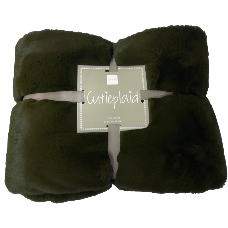 Plaid 130x180 Cutie en Polyester Vert - 5