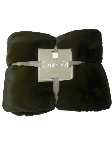 Plaid 130x180 Cutie en Polyester Vert - 5