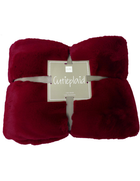 Plaid 130x180 Cutie en Polyester Rouge - 5