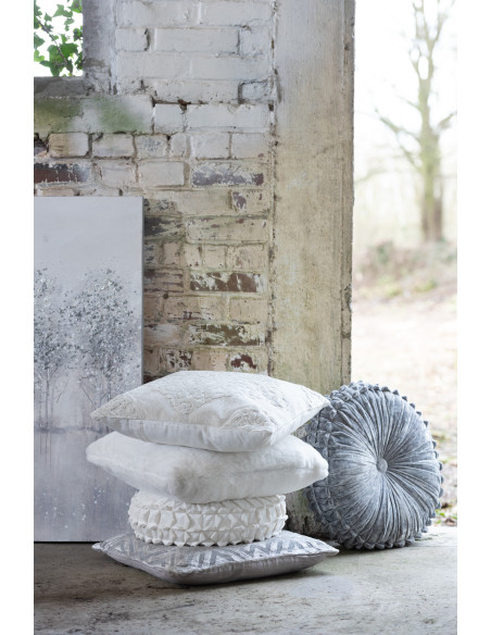 Coussin Carré Cutie 45x45 en Polyester Blanc - 5