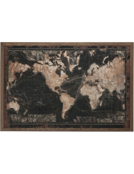 Toile murale lumineuse Mappemonde 175x116 - 1