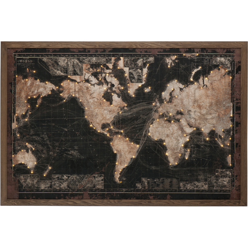 Toile murale lumineuse Mappemonde 175x116 - 2