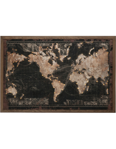Toile murale lumineuse Mappemonde 175x116 - 2
