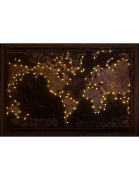 Toile murale lumineuse Mappemonde 175x116 - 3
