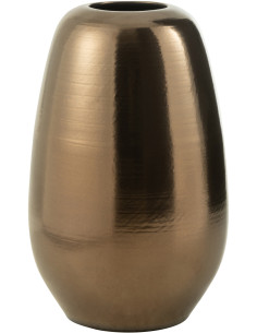 Vase moderne Ovale XL Hauteur 55 cm en Porcelaine Doré Lola - 1