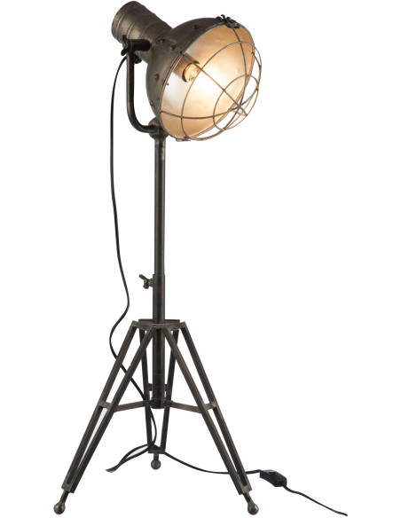 Lampe à poser au sol Spot en Métal Gris - 2