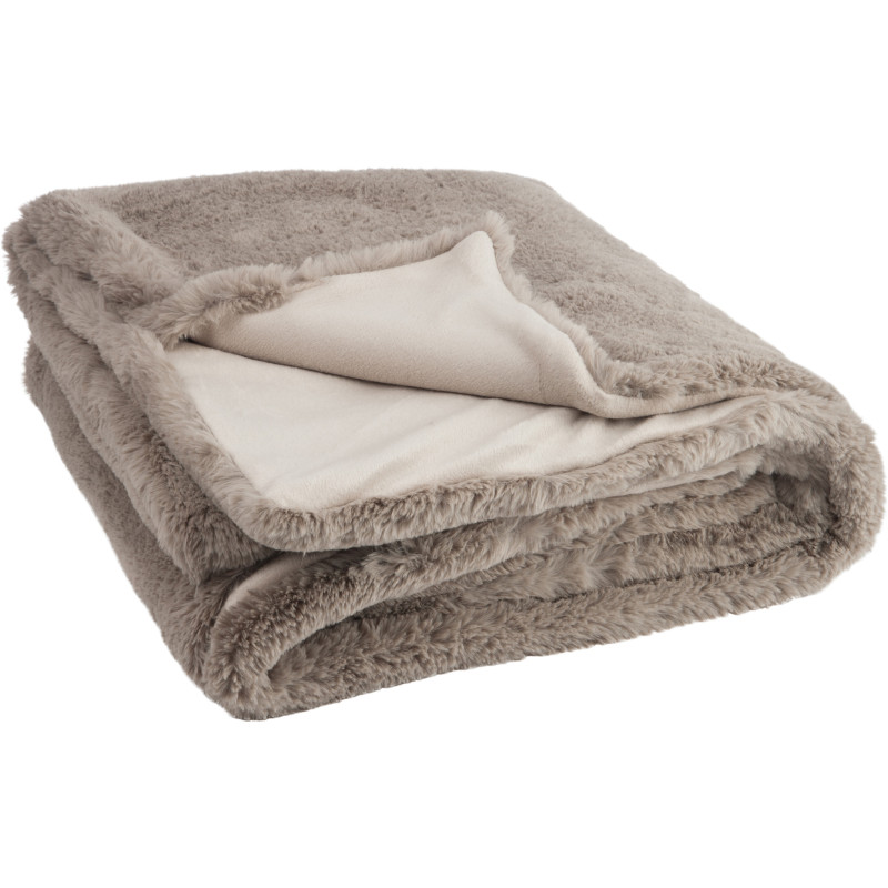 Plaid 130x180 Cutie en Polyester Gris souris - 2