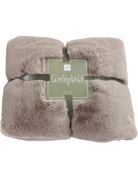 Plaid 130x180 Cutie en Polyester Gris souris - 5