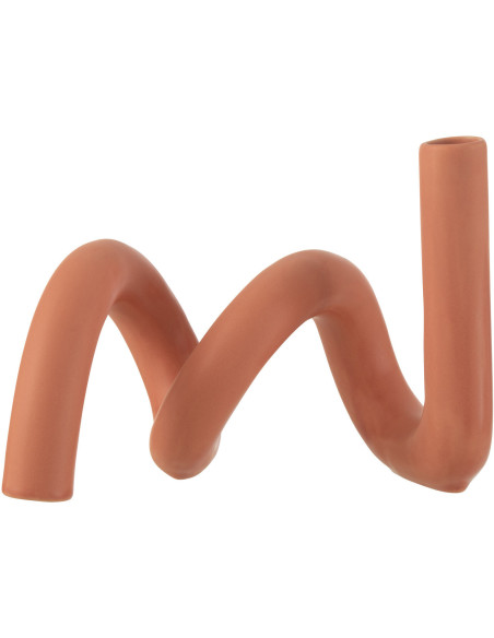 Bougeoir design Céramique terracotta - 1