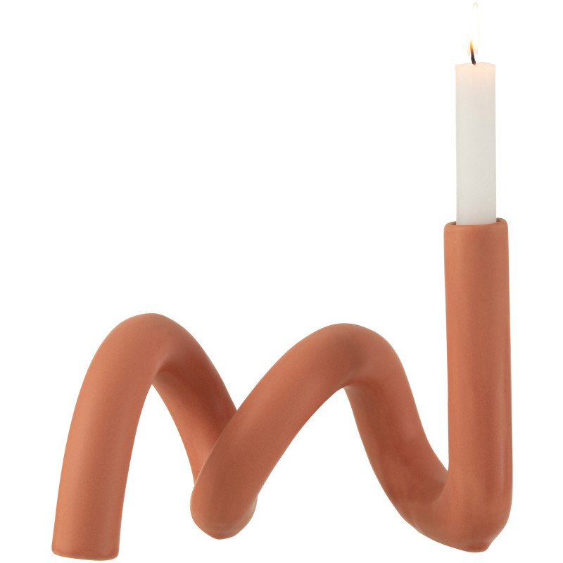 Bougeoir design Céramique terracotta - 2