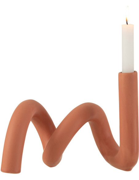 Bougeoir design Céramique terracotta - 2