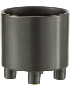 Cache-pot sur pied en Argile Noir Thibault Diamètre 12 cm - 1