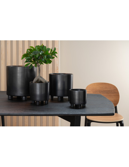 Cache-pot sur pied en Argile Noir Thibault Diamètre 12 cm - 2