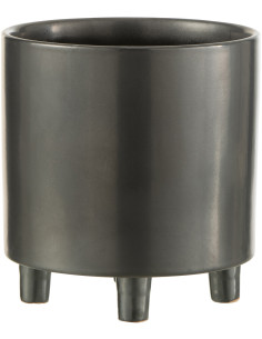 Cache-pot sur pied en Argile Noir Thibault Diamètre 20 cm - 1