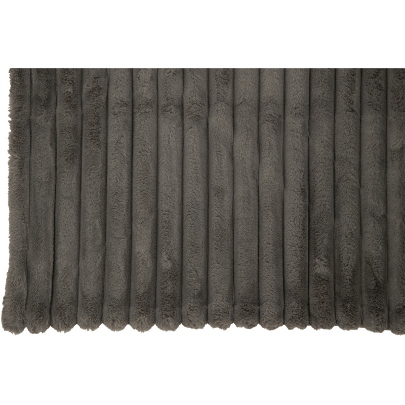 Plaid 130x180 Corduroy en Polyester Gris foncé Motif velours côtelé - 3