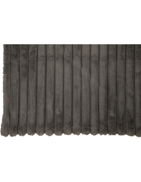 Plaid 130x180 Corduroy en Polyester Gris foncé Motif velours côtelé - 3