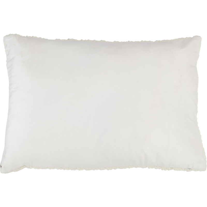 Coussin XL Rectangulaire Home 60x40 en Tissu acrylique Blanc Rouge Message Maison - 2