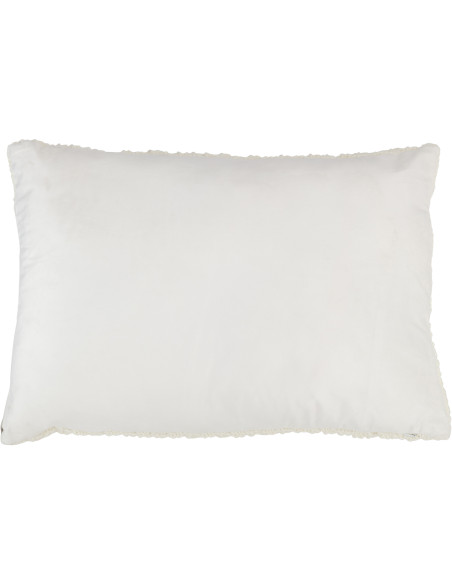 Coussin XL Rectangulaire Home 60x40 en Tissu acrylique Blanc Rouge Message Maison - 2