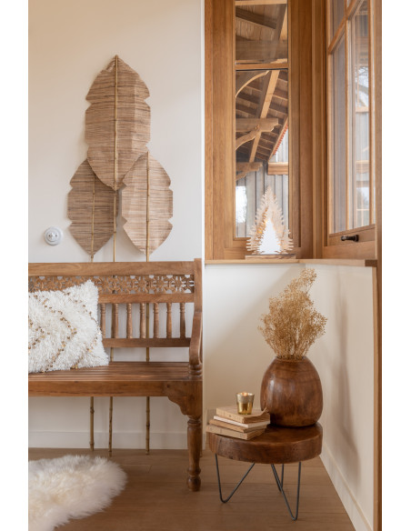 Coussin Carré Mynéos 50x50 en Coton Blanc Sequin Doré - 2