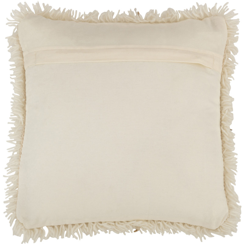 Coussin Carré Mynéos 50x50 en Coton Blanc Sequin Doré - 3