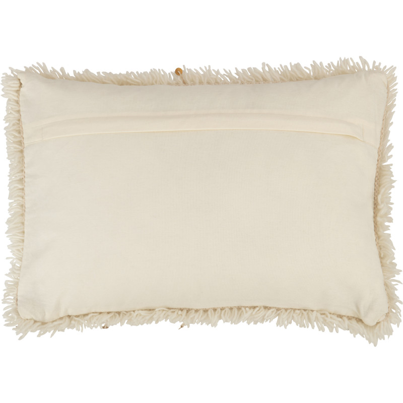 Coussin Rectangulaire Mynéos 60x40 en Coton Blanc Sequin Doré - 2