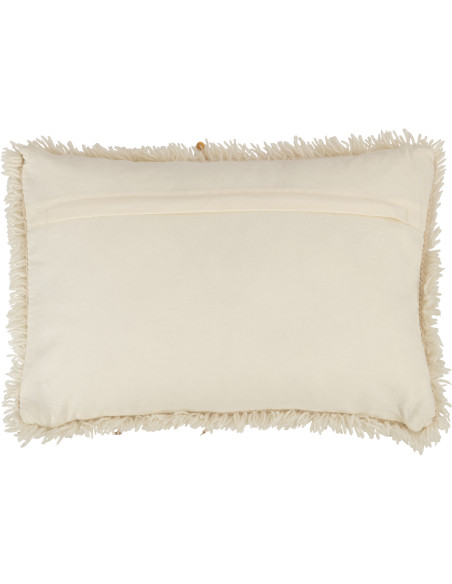 Coussin Rectangulaire Mynéos 60x40 en Coton Blanc Sequin Doré - 2