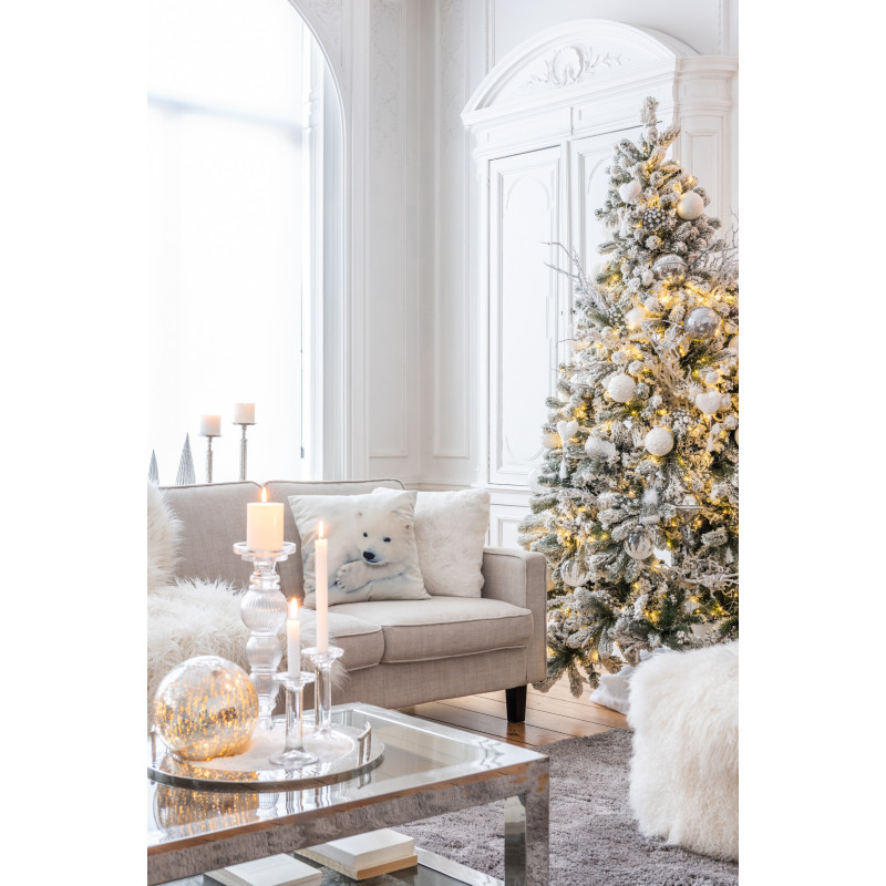 Bougeoir design sur pied Hauteur 16 cm en Verre Transparent Arman - 3