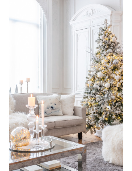 Bougeoir design sur pied Hauteur 18 cm en Verre Transparent Arman - 4