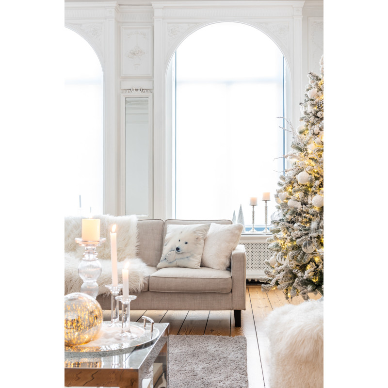 Bougeoir design sur pied Hauteur 18 cm en Verre Transparent Arman - 5