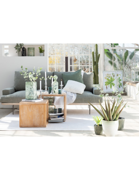 Bougeoir design sur pied Hauteur 18 cm en Verre Transparent Arman - 7