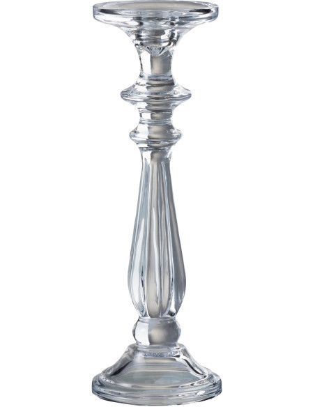 Bougeoir design sur pied XL Hauteur 30 cm en Verre Transparent Tibo - 1
